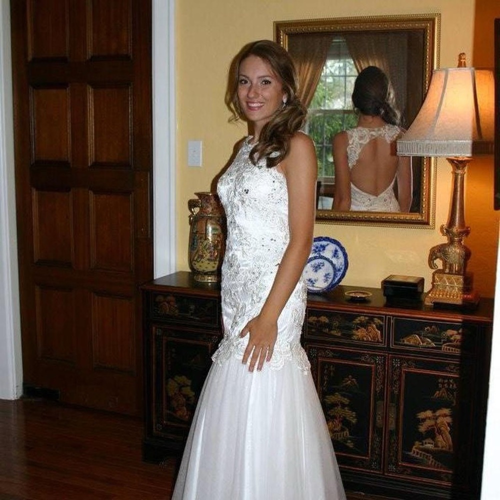 White Lace Prom Dress
